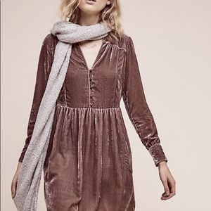 Anthropologie Holding Horses Crushed Velvet Dress